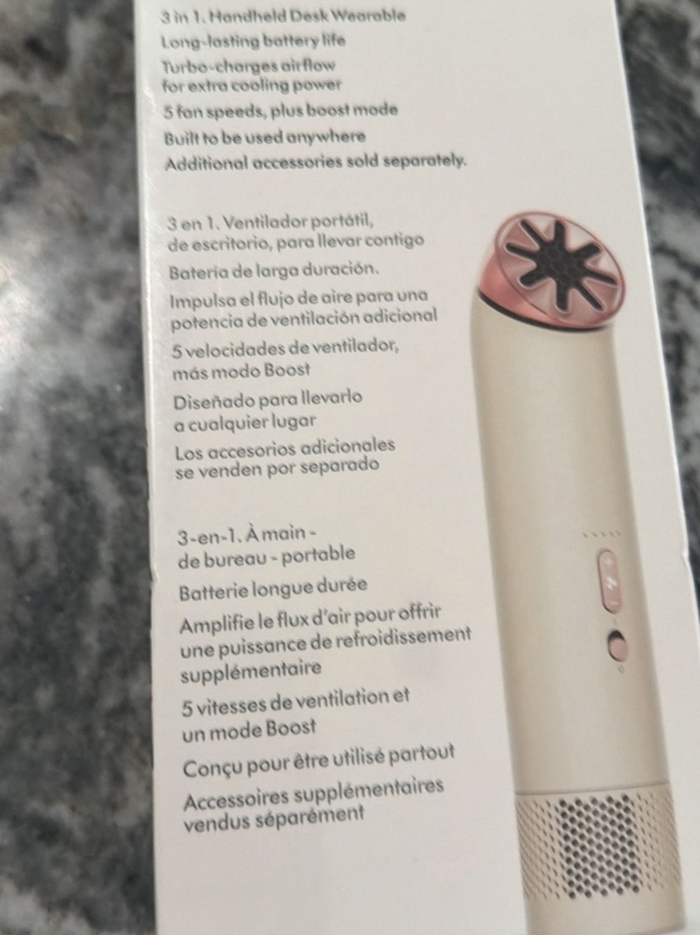 Brand new. Dyson Cream and Rose Gold Handheld Fan